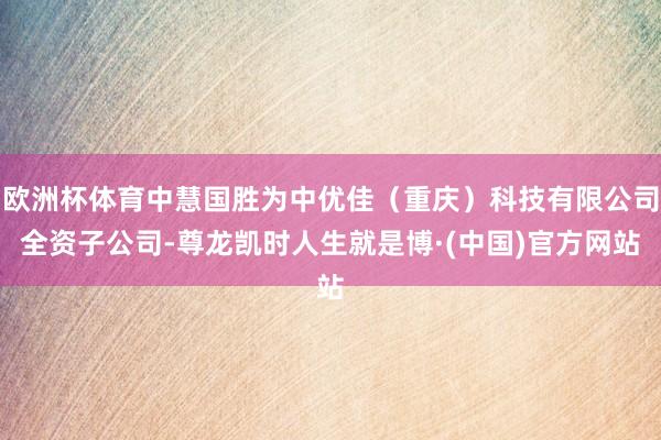 欧洲杯体育中慧国胜为中优佳（重庆）科技有限公司全资子公司-尊龙凯时人生就是博·(中国)官方网站