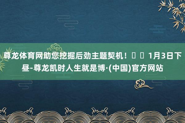 尊龙体育网助您挖掘后劲主题契机！		1月3日下昼-尊龙凯时人生就是博·(中国)官方网站