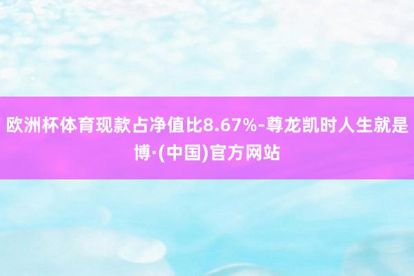 欧洲杯体育现款占净值比8.67%-尊龙凯时人生就是博·(中国)官方网站