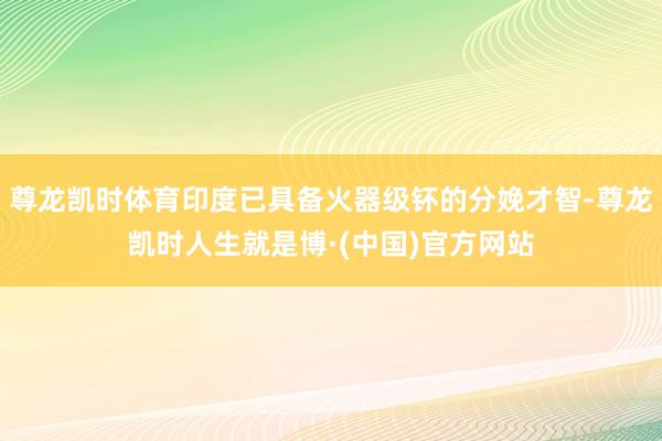 尊龙凯时体育印度已具备火器级钚的分娩才智-尊龙凯时人生就是博·(中国)官方网站